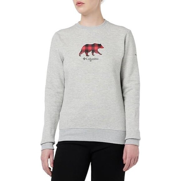 Women's Hart Mountain™ II Graphic Crew Sweatshirt Grey New Size M #558 - Picture 1 of 10